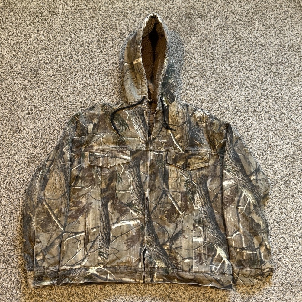 Signature Levi's Heavy Duty Work Wear Realtree Camo Sherpa Lined Jacket Size L